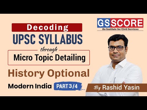 History Optional Syllabus Decoded with Micro Topic Listing -  Modern India