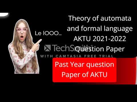 Theory of automata and Formal language 2021-2022 past year question paper AKTU B.tech