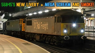 DOUBLE HEADED 56s **MEGA CLAG** hard at work on 6M17 with 56045s NEW LIVERY!