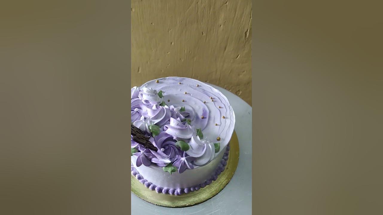 purple ???? cake decoration ???? ???????????? - YouTube