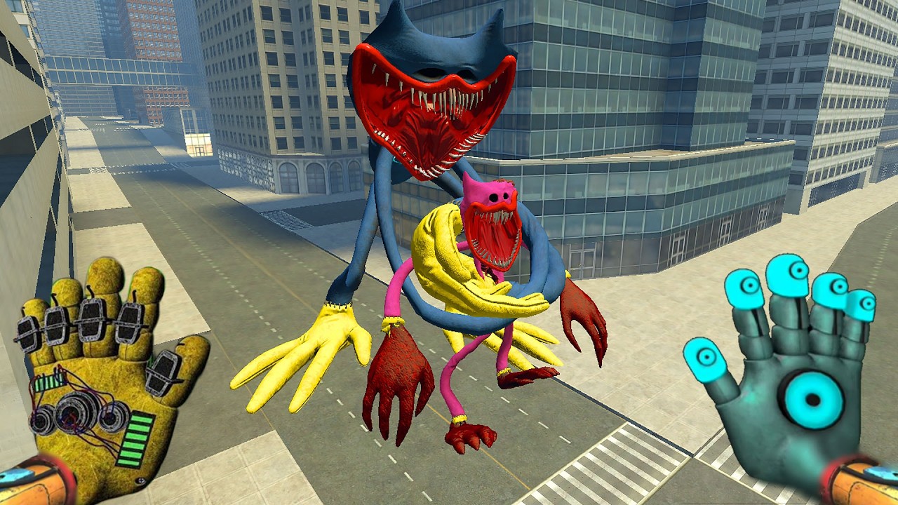 The cursed monster Huggy Wuggy has terrified everyone in the city | Garry's Mod