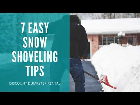 Voorzien Darmen Hoe dan ook 7 Easy Snow Shoveling Tips | Discount Dumpster
