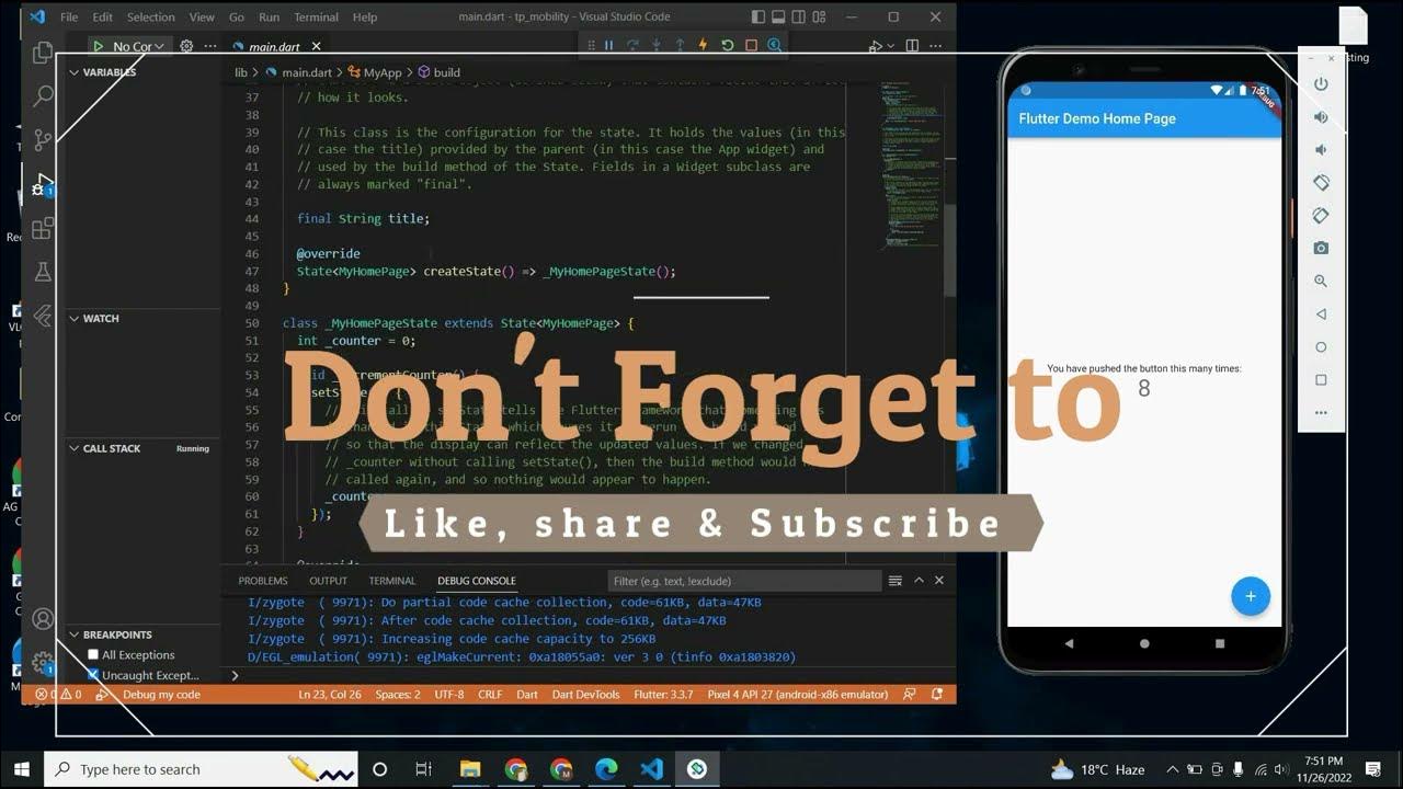 How To Create New Flutter Project in VS Code in 2022 | Flutter | Dart ...