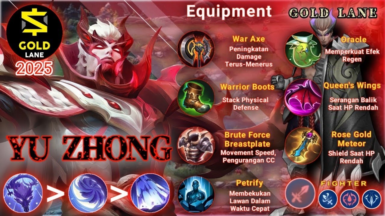 YU ZHONG GOLD LANE GAK ADA OBAT! CLAUDE CUMA BISA LIHAT 😱 | Build META 2025 Anti Mati!