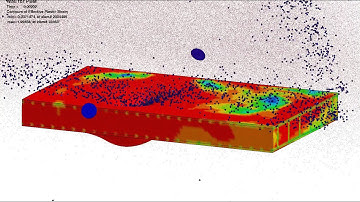 LS-DYNA PBM: Combined effect of blast and fragmentation loading of concrete wall