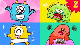 Express Your Emotions - Happy Sad Excited Bored More Kids Songs L Zoozoosong