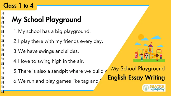 10 lines on My School Playground | Write an essay on Playground | English Essay Writing | Class 1-4