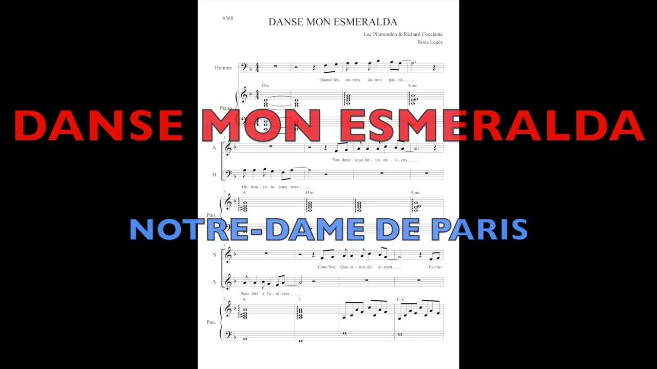 Danse mon Esméralda NotreDame de Paris Choeur YouTube