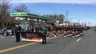2024 St Patrick’s Day Parade Wantagh New York. Nassau County Firefighters Pipes and Drums.