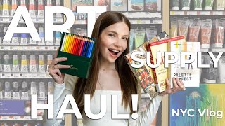 Art Supply Haul in NYC! ✰ Vlog, Books, and New Materials!