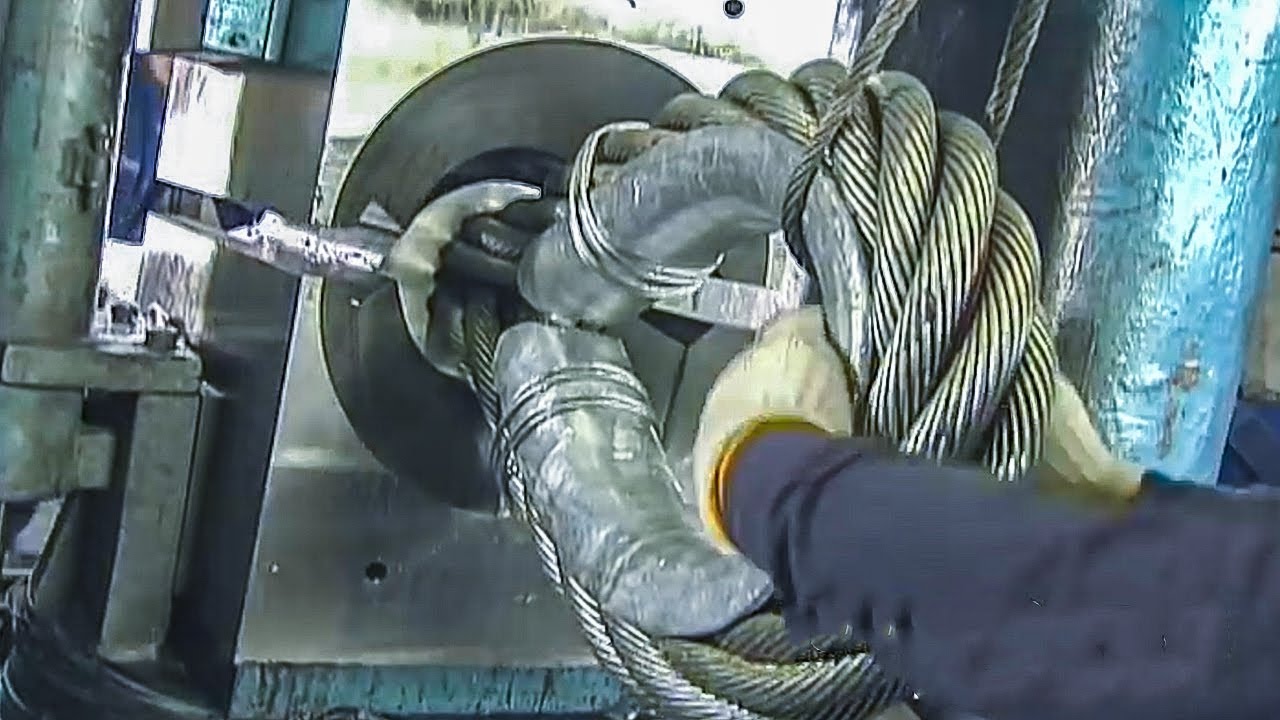 INSANE Wire Rope Splicing Method You Should See. Amazing Steel Wire ...