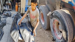 Can the truck inner tube be repaired in this way? And will it be useful? How inner tube are repair by Pakistani truck 15,194 views 5 months ago 14 minutes, 11 seconds