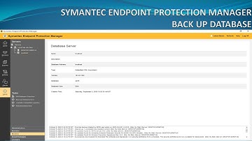 Symantec Endpoint Protection Manager Database Backup