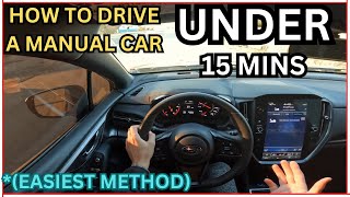 HOW TO DRIVE A MANUAL CAR IN UNDER 15 MINS (*EASIEST METHOD) POV