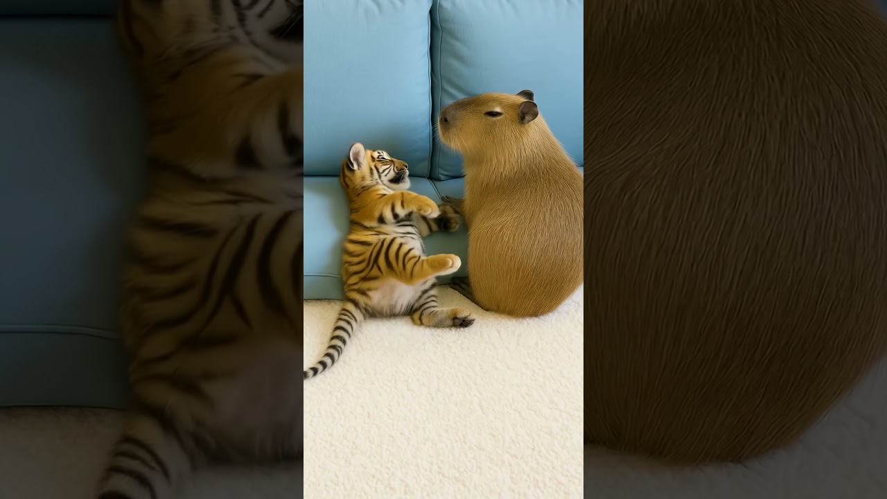 Nap Time in Front of the Sofa ,