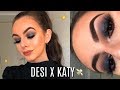 Desi X Katy Dose Of Colors Round 2 | Black Smokey Eye Makeup Tutorial!