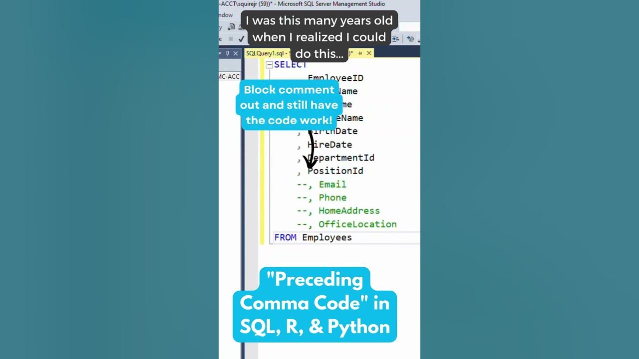 "Preceding Comma Code" in SQL, R, & Python - YouTube