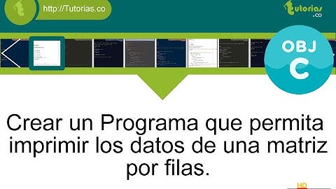 POO + arrays + Objective C (matriz por filas)