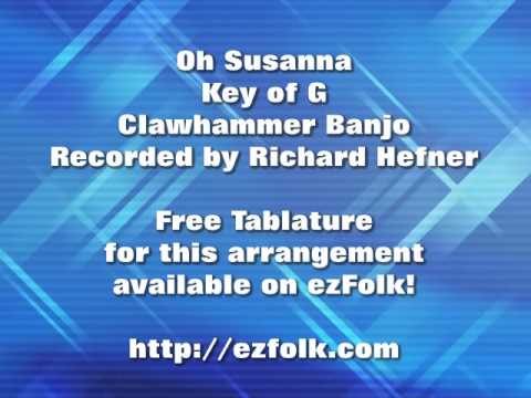 Oh Susanna - Clawhammer Banjo - Free Tablature - YouTube