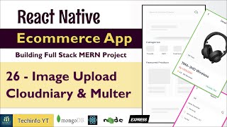 Image Upload With Cloudinary and multer React Native Ecommerce App Mern Stack Project Mern App