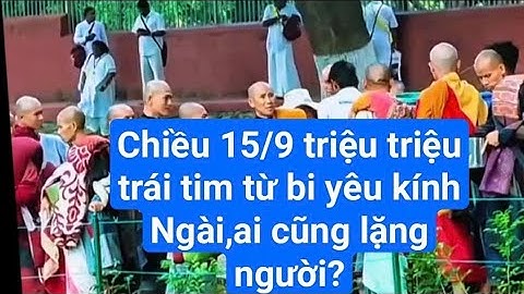 Chiều 15/9 triệu triệu trái tim từ bi yêu kính Ngài,ai cũng lặng người và khóc#thíchminhtue