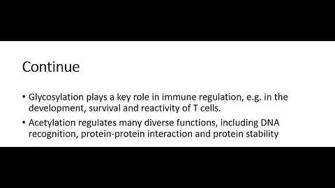 Post Translational Modification