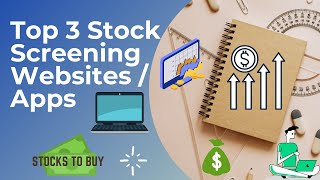 Top 3 FREE Stock screening websites/apps | Invest in Stocks | Buy Stocks | Stocks to buy NOW
