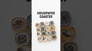 DIY Newspaper Coaster 📰✨ | Best Waste Out of Waste Craft #Shorts