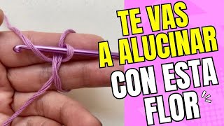 I'M SURE YOU'VE NEVER KNITTED A FLOWER LIKE THIS!!! 😮THE EASIEST AND MOST BEAUTIFUL PATTERN YOU'L...