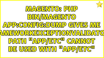php bin/magento app:config:dump gives me [MagentoFrameworkExceptionValidatorException] Path...