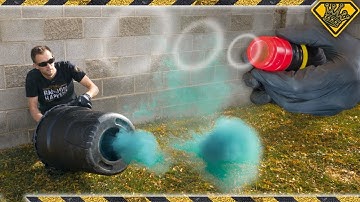 Next Level DIY Vortex Cannons! TKOR Explores How To Make A DIY Air Cannon For Smoke Rings And More!