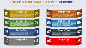 How to create 8 steps 3D infographics in PowerPoint Tutorial...[PowerPoint P.T]
