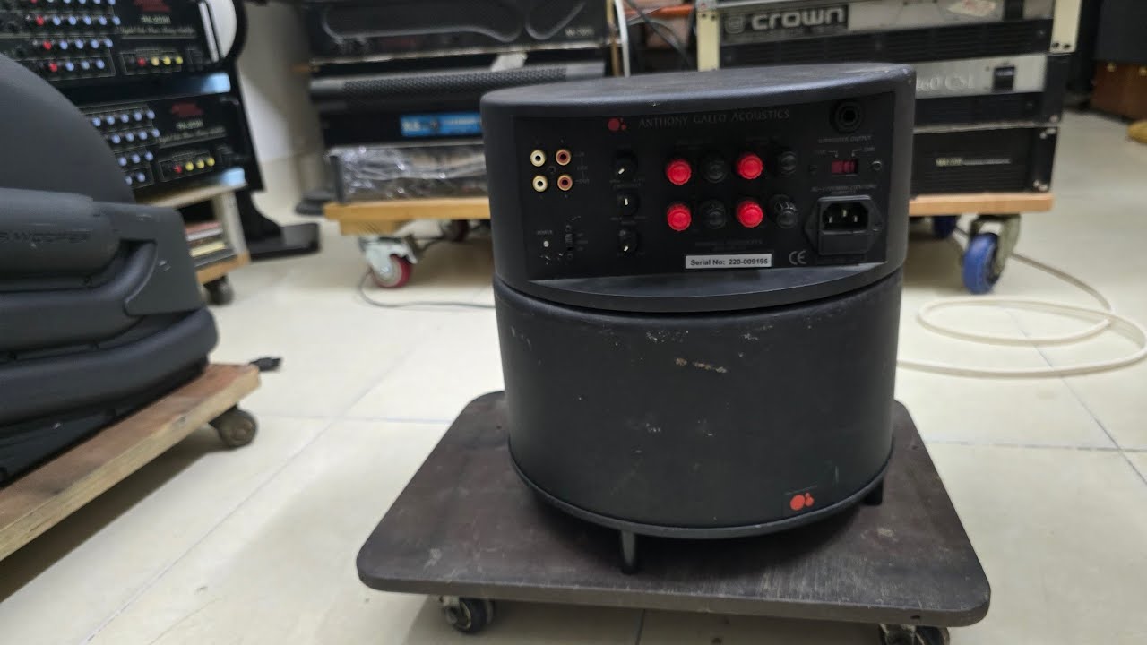 Rare and unusual 2-piece modular subwoofer, massive driver