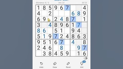 Sudoku Free Classic Puzzles Mobile | Daily Challenge December 22, 2022