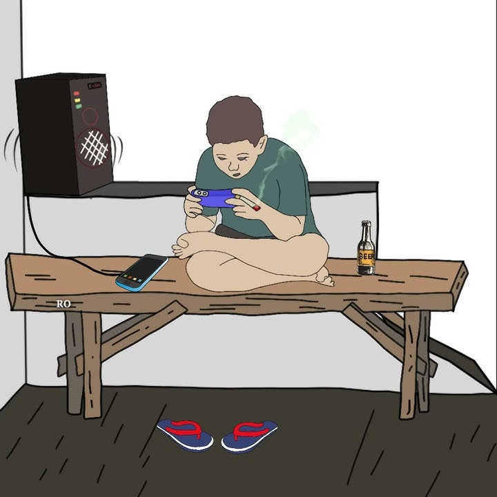 Story WA animasi ngopi santai