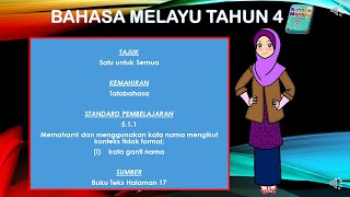 BAHASA MELAYU TAHUN 4   SATU UNTUK SEMUA