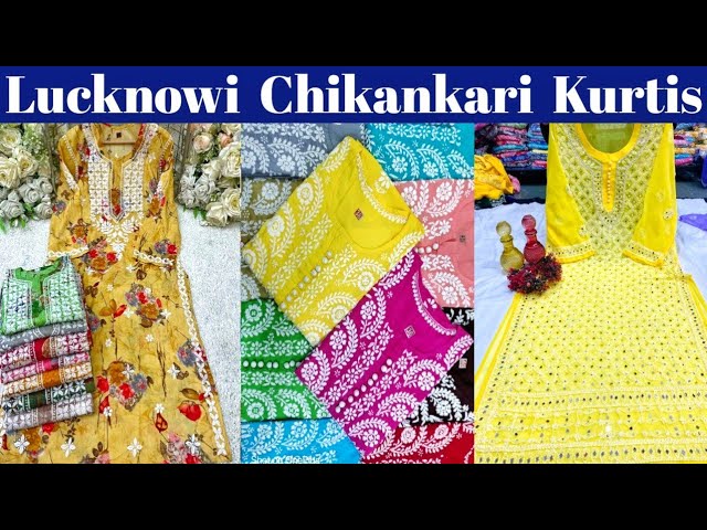 Lucknow chikankari wholesale - Viscose Georgette chikankari suit with  mukaish work dyeable with Fine Chikankari & Heavy gota patti work , Dyeable  in any colour. Unstitched Available. Worldwide Shipping Inbox or whatsapp