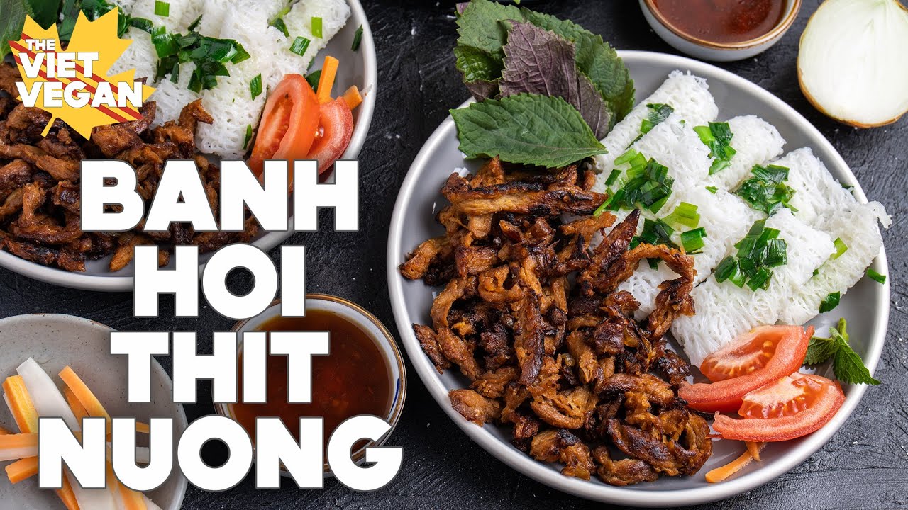 Bánh Hỏi Thịt Nướng Chay Vietnamese Vermicelli Bundles With Marinated 