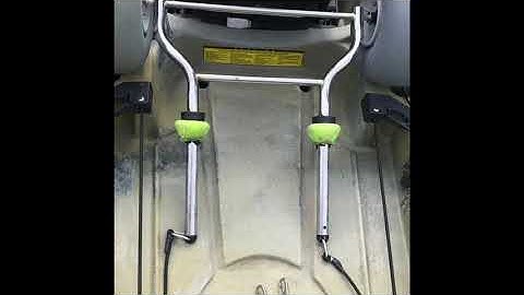 Easy DIY no tilt Hobie Outback kayak scupper cart