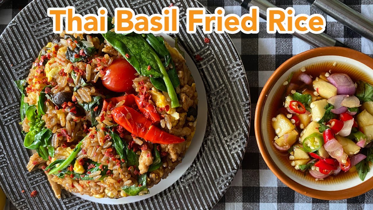 THAI BASIL FRIED RICE Easy Thai Food Su's Cookbook YouTube