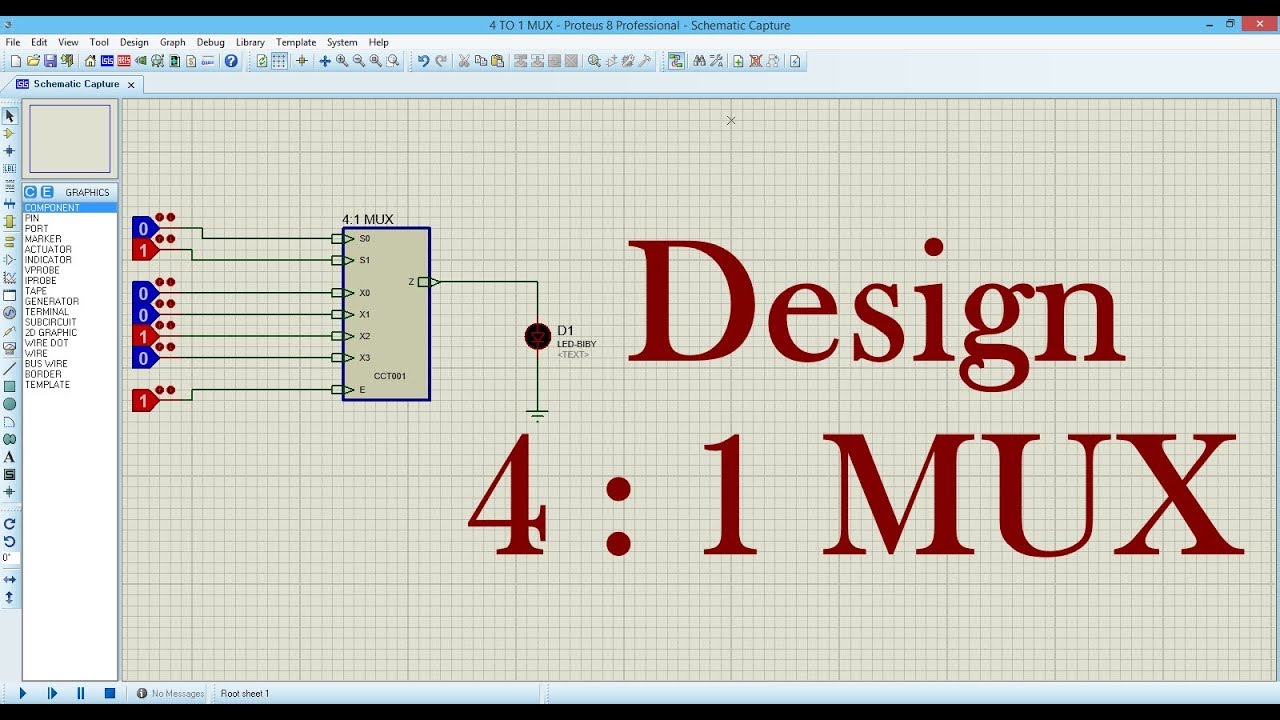 Design 4 1 Mux On Proteus Youtube