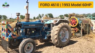 Ford 4610 | 1993 Model 60HP Operating Wheat Thrasher | PTO Power of Ford Tractors