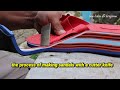 the process of making sandals with a cutter knife