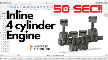 Inline 4 cylinder engine | Fusion360