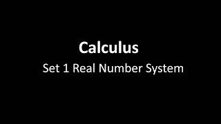 Set 1 Real Number System