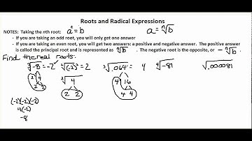 Chapter 6-1 video 3: Finding the real nth roots of a number
