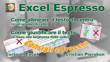 Come allineare o giustificare il testo - Excel Espresso