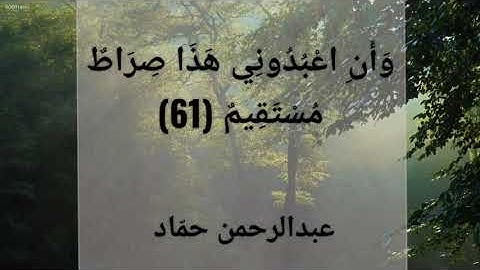 {وامتازوا اليوم أيها المجرمون}| ما تيسّر من سورة يس| عبد الرحمن حمّاد
