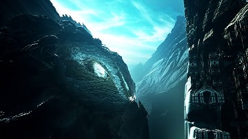 Emergence Fractal organic landscapes with geometric structures