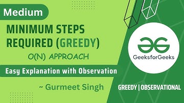 Minimum Steps Required ||  POTD || Problem of the Day || GFG || 4 April 2023 || Medium Problem